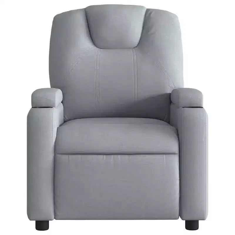 vidaXL Massage Recliner Chair with 6-Point Vibration, Adjustable - Light Gray