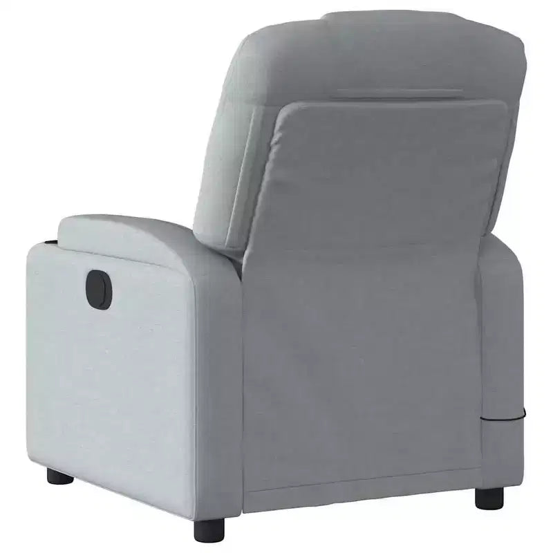 vidaXL Massage Recliner Chair with 6-Point Vibration, Adjustable - Light Gray