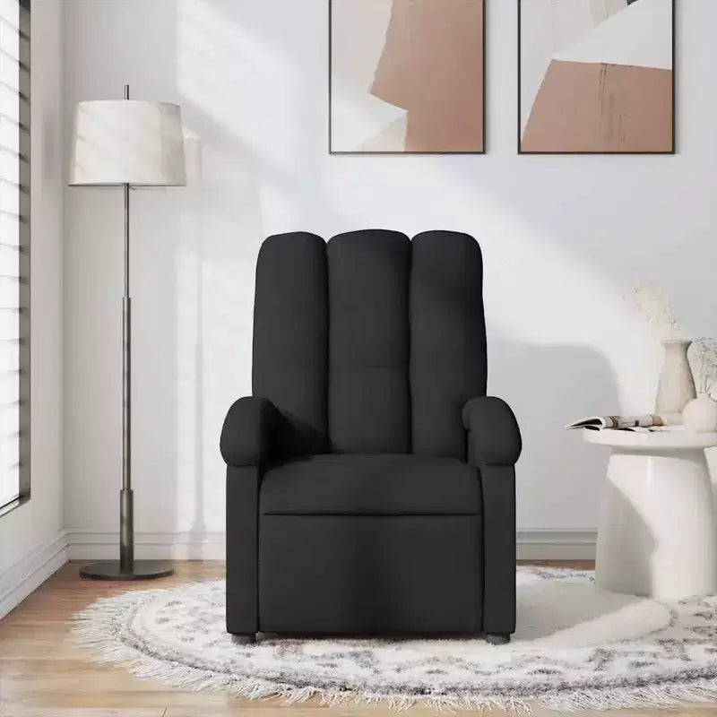 Fauteuil inclinable de massage vidaXL, dossier/repose-pieds réglable - Noir