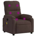 vidaXL Massage Recliner Chair - Brown Microfiber Lounger with Manual Recline, Vibration Massage, Comfort Padding and Side Pocket