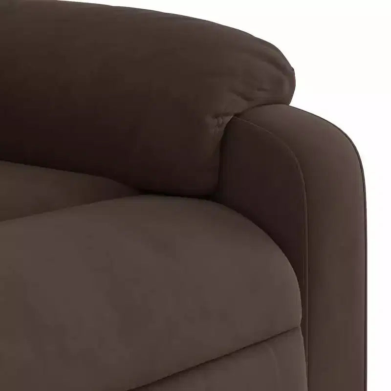 vidaXL Massage Recliner Chair - Brown Microfiber Lounger with Manual Recline, Vibration Massage, Comfort Padding and Side Pocket