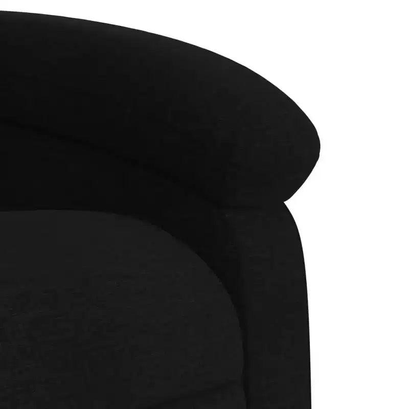 vidaXL Black Fabric Massage Recliner Chair - Adjustable Lounge Armchair for Elderly with Vibration, Manual Recline, Padded Comfort