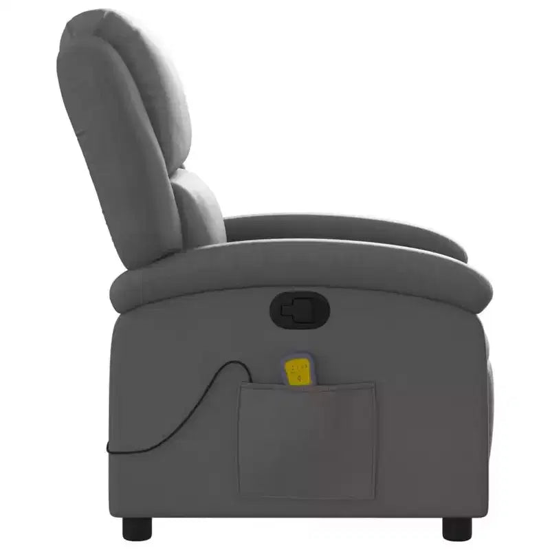 vidaXL Grey Massage Recliner Chair