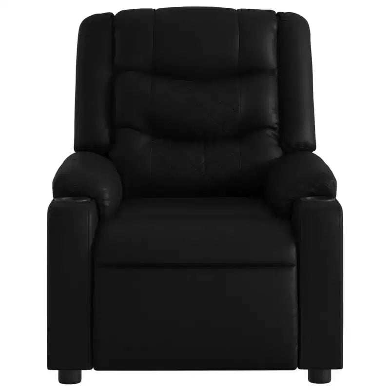 vidaXL Massage Recliner Chair Black - Manual Push Back