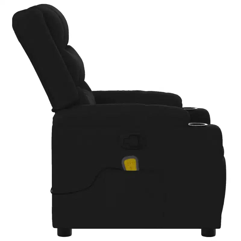vidaXL Massage Recliner Chair Black - Manual Push Back