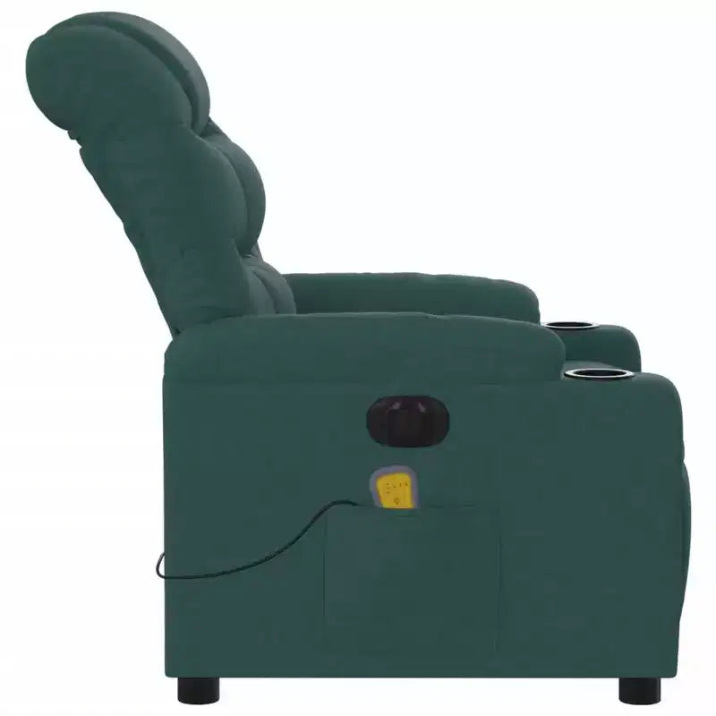 vidaXL Electric Massage Recliner Chair Dark Green