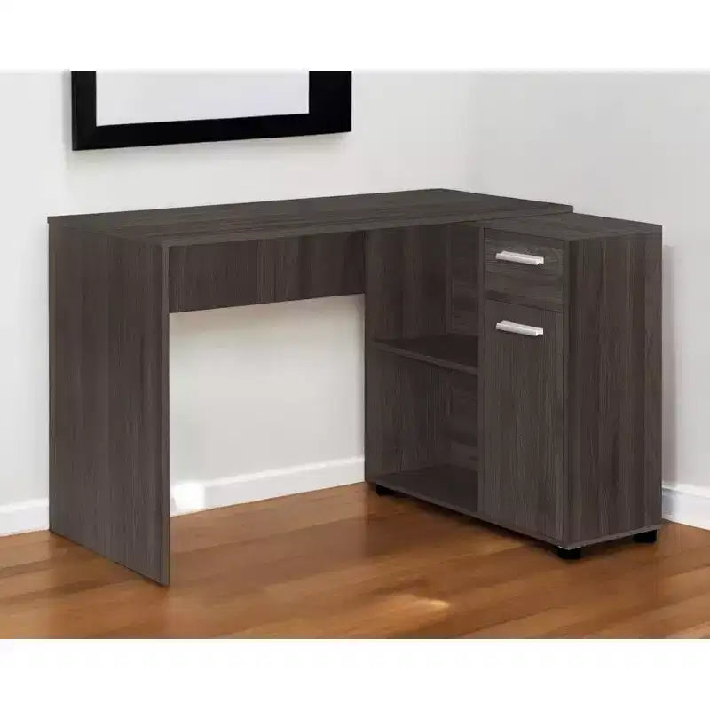HomeRoots 46 Brown Wood L Shape Computer Desk