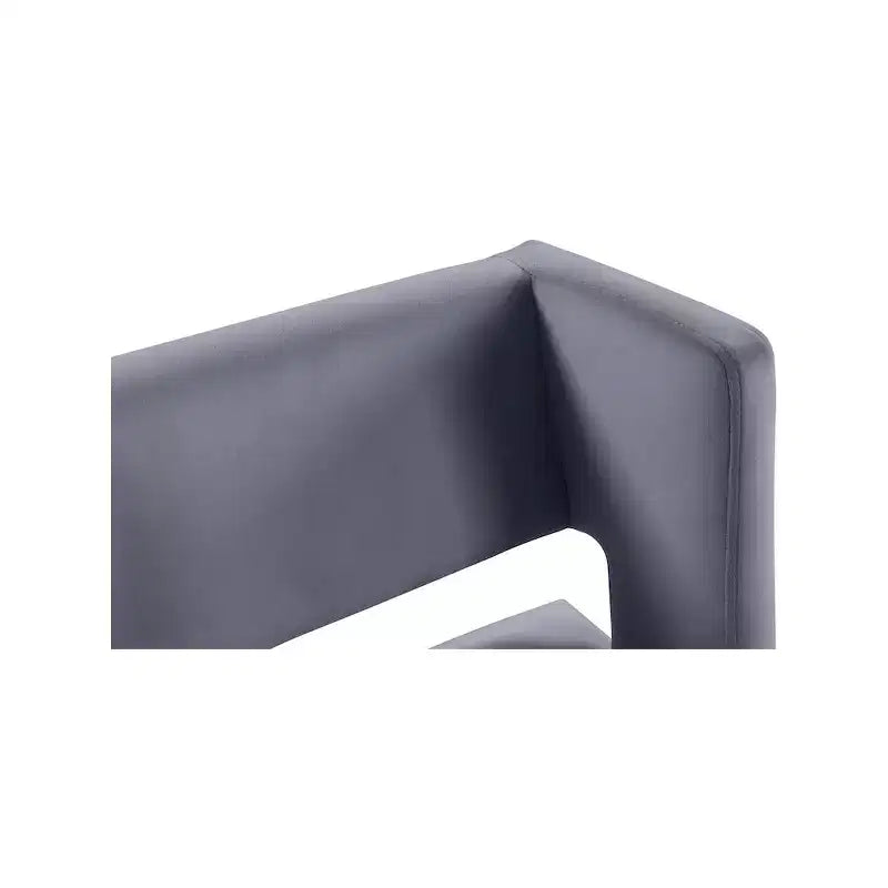 Meridian Furniture,Caleb Grey Velvet Counter Stool, Set of 2