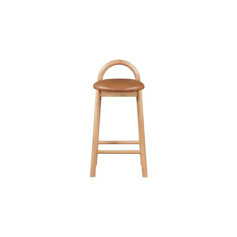 Meridian Furniture,Calvin Cognac Vegan Leather Stool