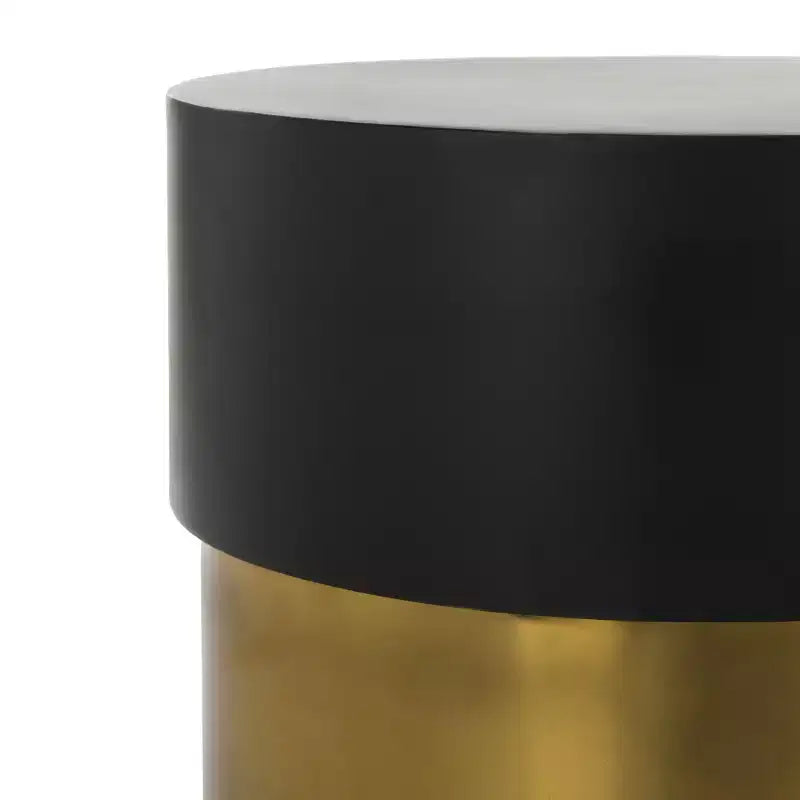 Solstice Round Side Table - ACC3201A - Black/Gold - Safavieh