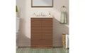 MAYEERTY Modern Bathroom Dressing Table Ceramic Basin Bottom-mounted Cabinet 2 Doors 1 Drawer
