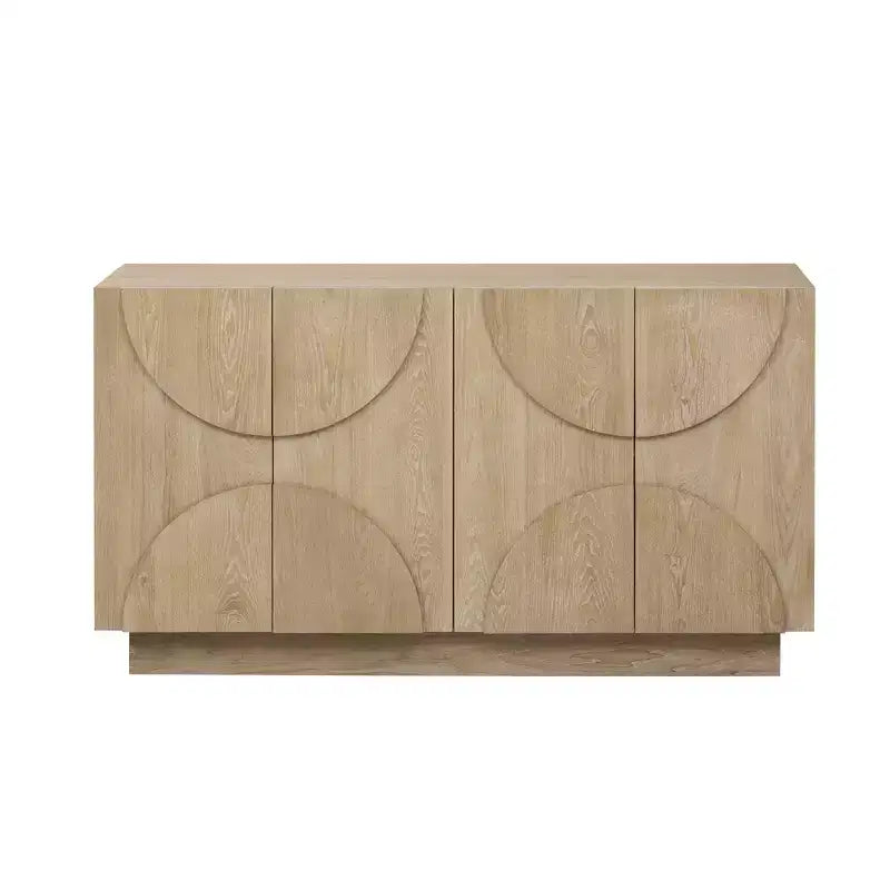 Whisen 4-Door Wood Storage Sideboard with Adjustable Shelves