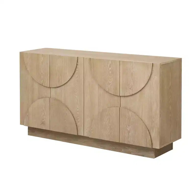 Whisen 4-Door Wood Storage Sideboard with Adjustable Shelves