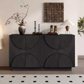 Whisen 4-Door Wood Storage Sideboard with Adjustable Shelves