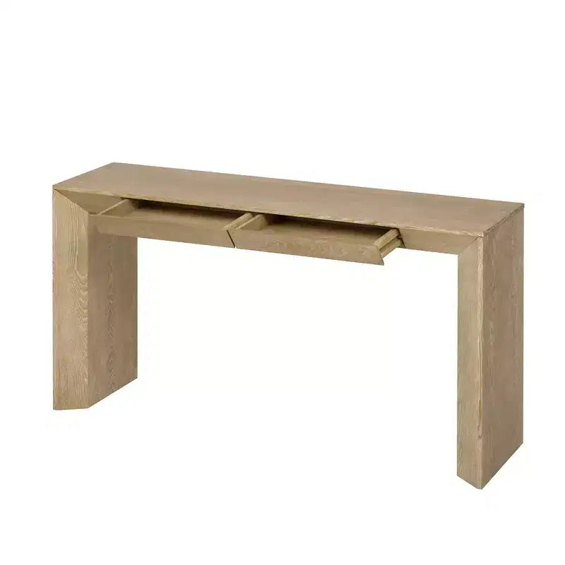 Whisen 60 Farmhouse Console Table with 2 Drawers
