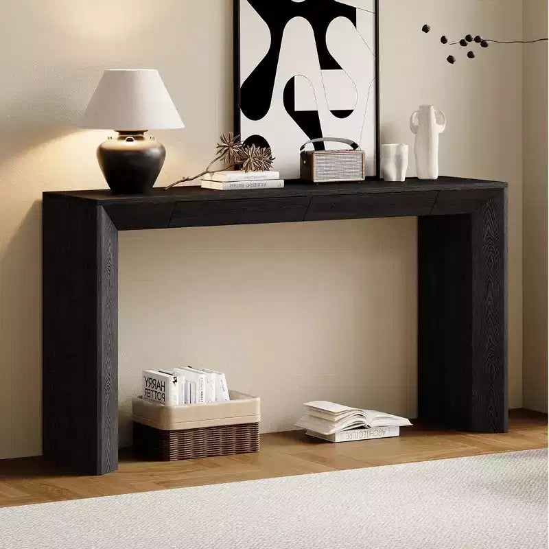 Whisen 60 Farmhouse Console Table with 2 Drawers