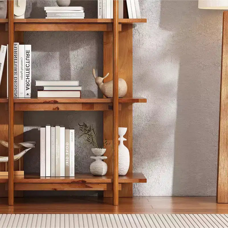 Christopher Knight Home Trundle Modern 4-Tier Acacia Wood Display Bookshelf