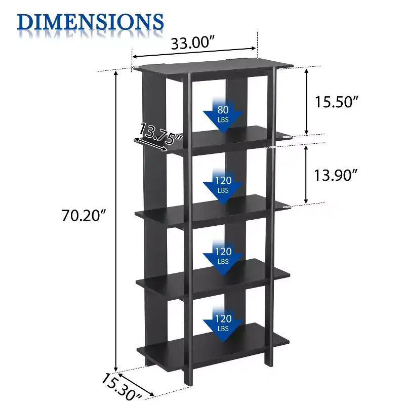 Christopher Knight Home Trundle Modern 4-Tier Acacia Wood Display Bookshelf