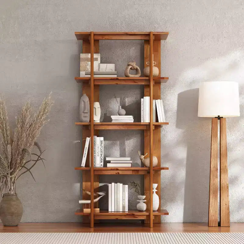 Christopher Knight Home Trundle Modern 4-Tier Acacia Wood Display Bookshelf