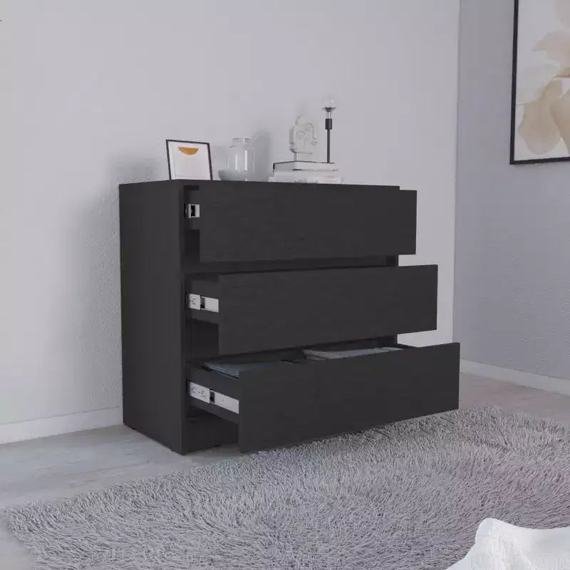 Okak Modern Storage Cabinet Dresser With 3 Drawers & 2 Doors,Sideboard Buffet Cabinet with Adjustable Shelf for Living Room,Diningroom,Kitchen