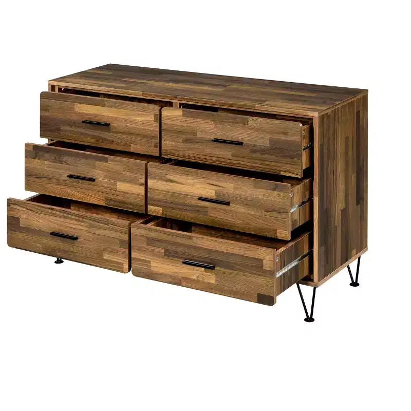 Okak Commode de rangement moderne avec 3 tiroirs et 2 portes, buffet avec étagère réglable pour salon, salle à manger, cuisine