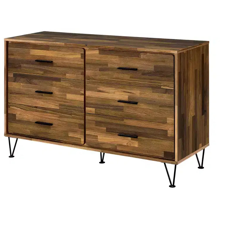 Okak Commode de rangement moderne avec 3 tiroirs et 2 portes, buffet avec étagère réglable pour salon, salle à manger, cuisine