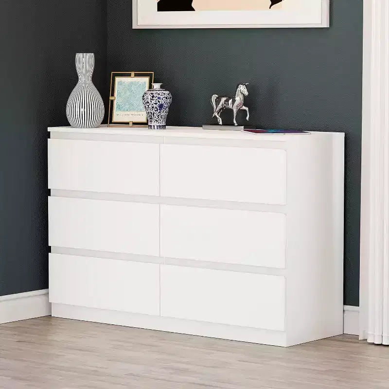 Okak Modern Storage Cabinet Dresser With 3 Drawers & 2 Doors,Sideboard Buffet Cabinet with Adjustable Shelf for Living Room,Diningroom,Kitchen