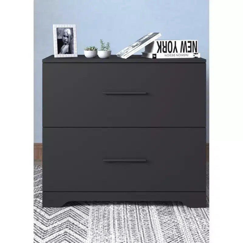Okak Commode de rangement moderne avec 3 tiroirs et 2 portes, buffet avec étagère réglable pour salon, salle à manger, cuisine