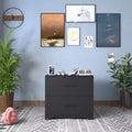Okak Commode de rangement moderne avec 3 tiroirs et 2 portes, buffet avec étagère réglable pour salon, salle à manger, cuisine