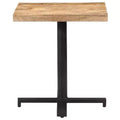 vidaXL Rough Mango Wood Bistro Table  Rustic-Style Square Table with Black Iron Base  for Indoor or Outdoor Use  Durable, Unique and Versatile