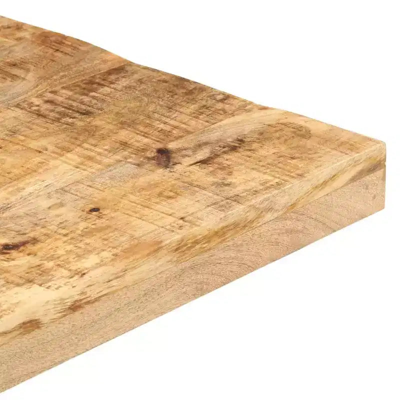 vidaXL Rough Mango Wood Bistro Table  Rustic-Style Square Table with Black Iron Base  for Indoor or Outdoor Use  Durable, Unique and Versatile