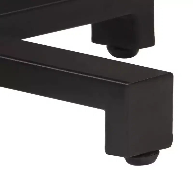 vidaXL Rough Mango Wood Bistro Table  Rustic-Style Square Table with Black Iron Base  for Indoor or Outdoor Use  Durable, Unique and Versatile