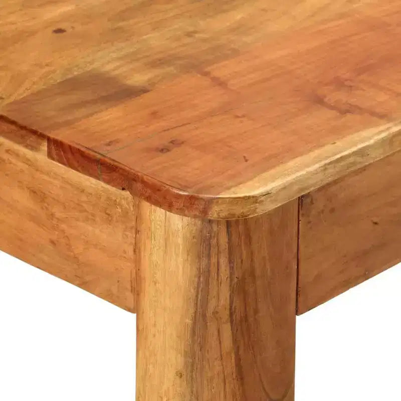 vidaXL Solid Acacia Wood Dining Table - Vintage Style Rectangular Dinner Table for Living Room, Kitchen - Brown Honey Finish (43.3x21.7x29.9)