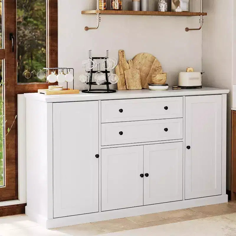 GustoWave 58 Inch Sideboard with 4 Doors and 2 Drawers