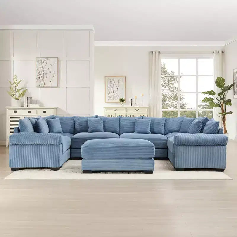 Canapé modulaire nuage surdimensionné, canapés modulaires convertibles, accoudoirs extra-larges avec méridienne