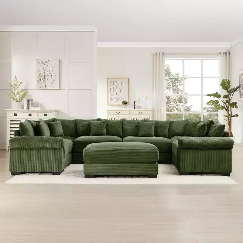 Canapé modulaire nuage surdimensionné, canapés modulaires convertibles, accoudoirs extra-larges avec méridienne