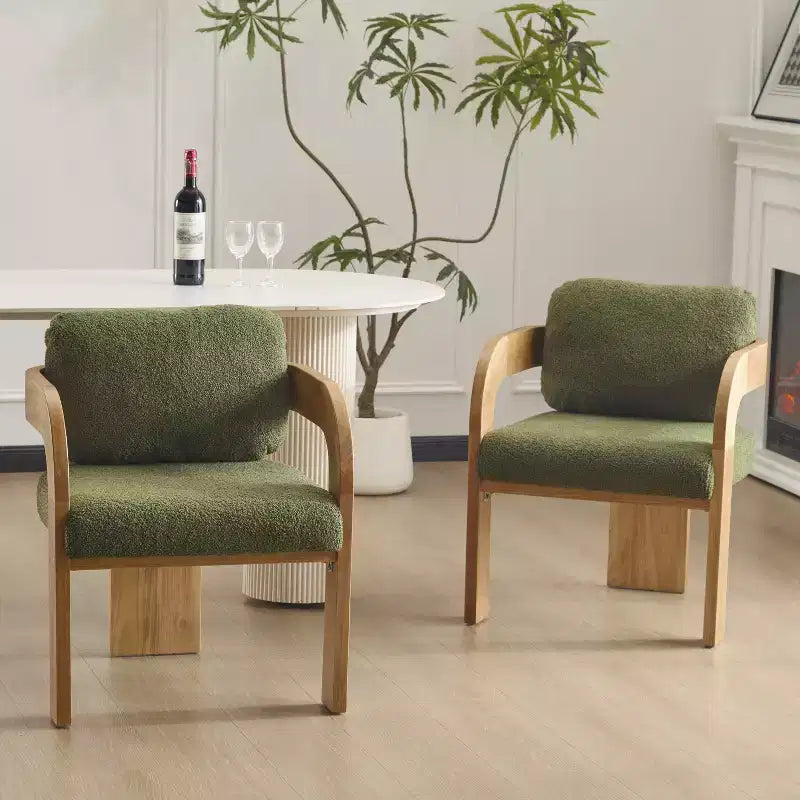 Christopher Knight Home Smolder Modern Rubberwood Upholstered Dining Chairs with Pillow Back (Set of 2)