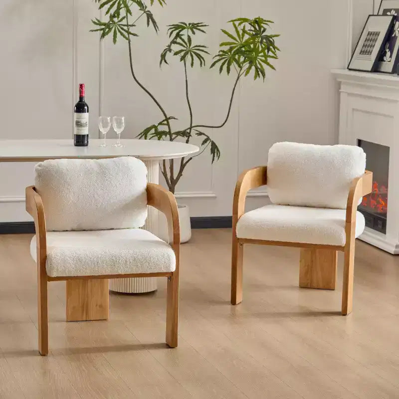Christopher Knight Home Smolder Modern Rubberwood Upholstered Dining Chairs with Pillow Back (Set of 2)