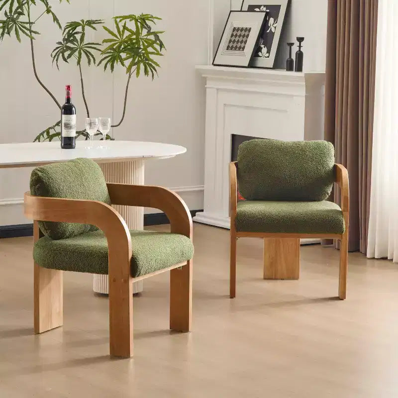 Christopher Knight Home Smolder Modern Rubberwood Upholstered Dining Chairs with Pillow Back (Set of 2)