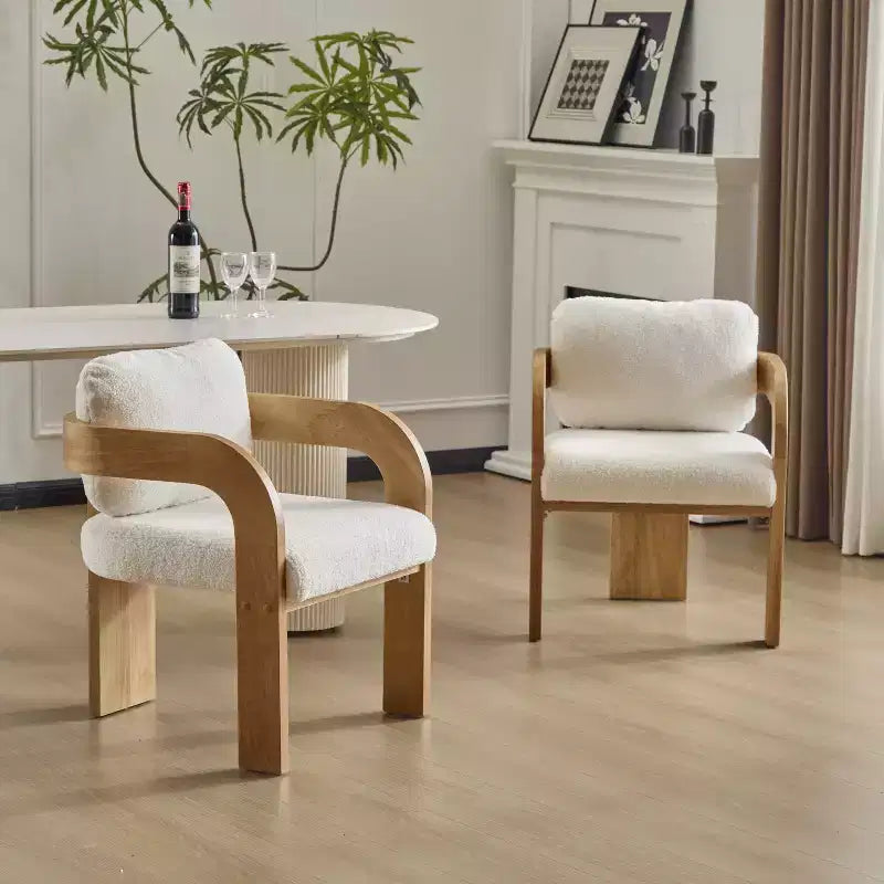 Christopher Knight Home Smolder Modern Rubberwood Upholstered Dining Chairs with Pillow Back (Set of 2)