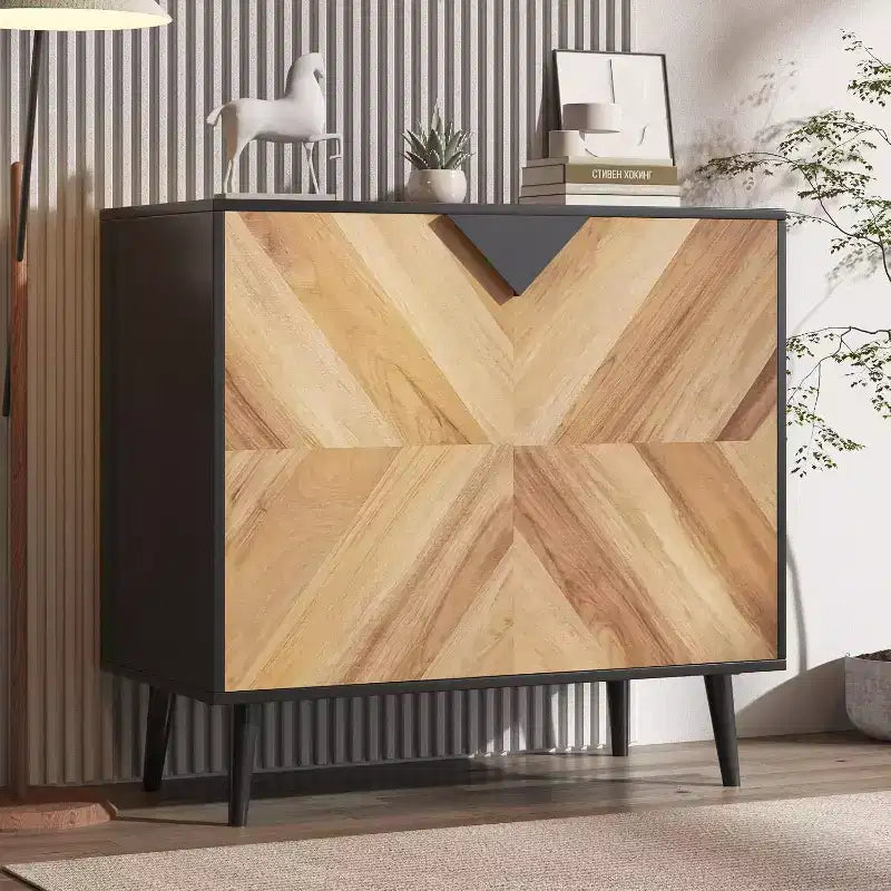 31.5 Inch Storage Cabinet w/Shelf & Doors, Modern Sideboard Buffet Cabinet w/Storage, Free Standing Accent Cabinet for Dining Room, Entryway