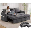 Dyonery 81 Sleeper Sofa Bed with Pull Out Bed, L Shaped Couch Sectional Sleeper Sofa, Pull Out Couch with Reversible Storage Chaise