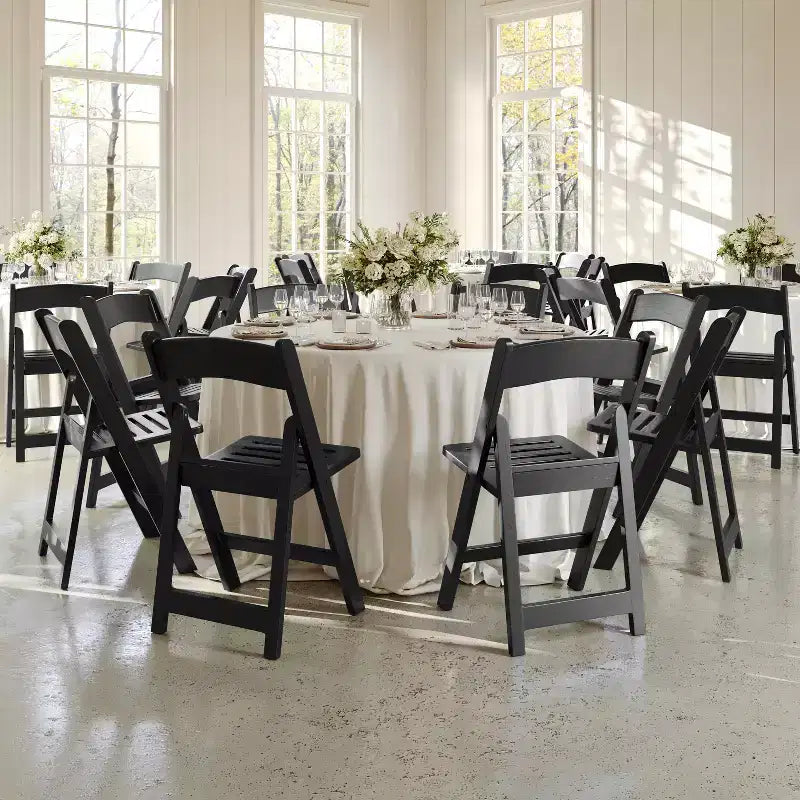 Flash Furniture HERCULES Series 800 lb. Capacity Resin Folding Chair with Slatted Seat