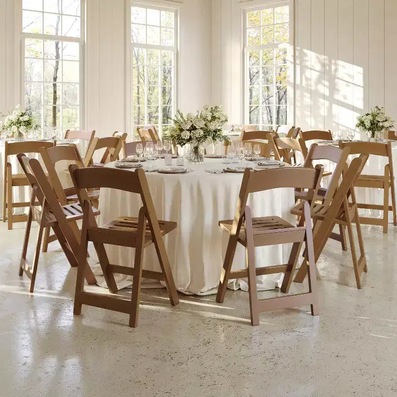 Flash Furniture HERCULES Series 800 lb. Capacity Resin Folding Chair with Slatted Seat