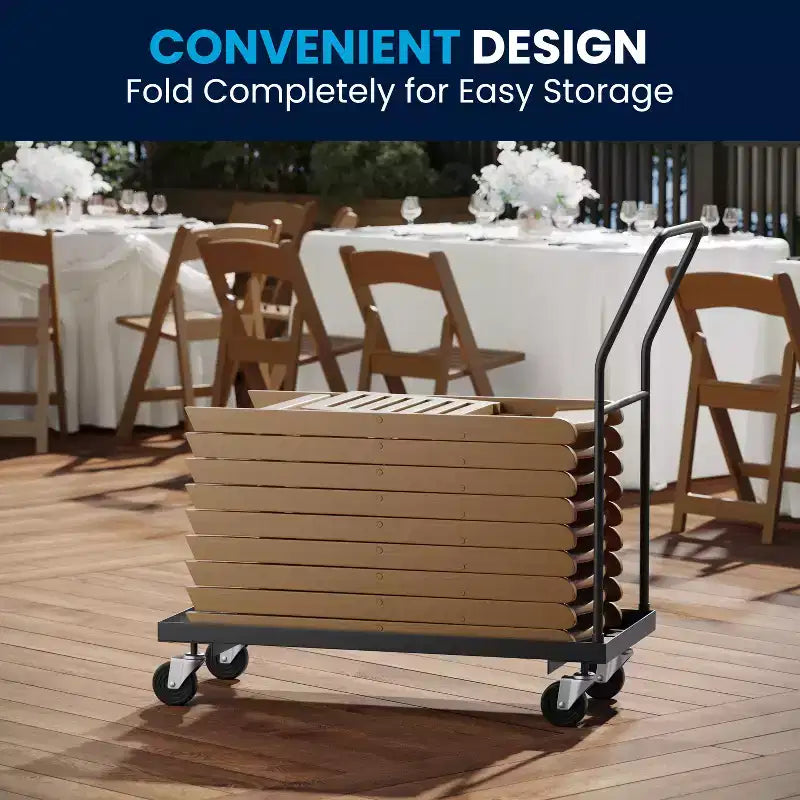 Flash Furniture HERCULES Series 800 lb. Capacity Resin Folding Chair with Slatted Seat