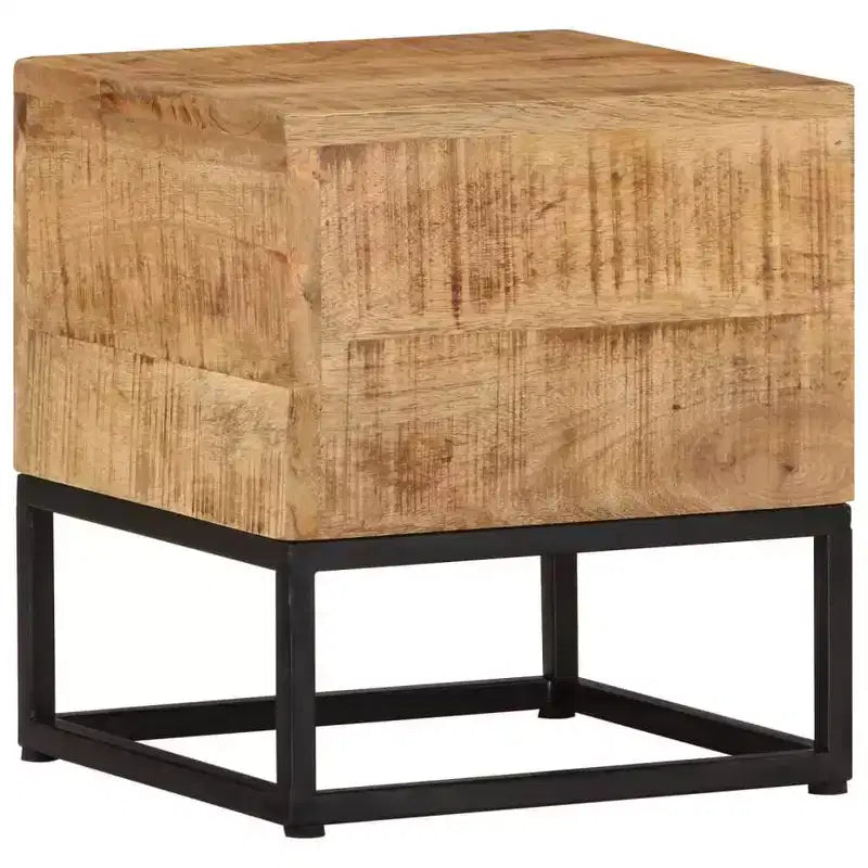 vidaXL Side Table 11.8x11.8x13 Rough Mango Wood