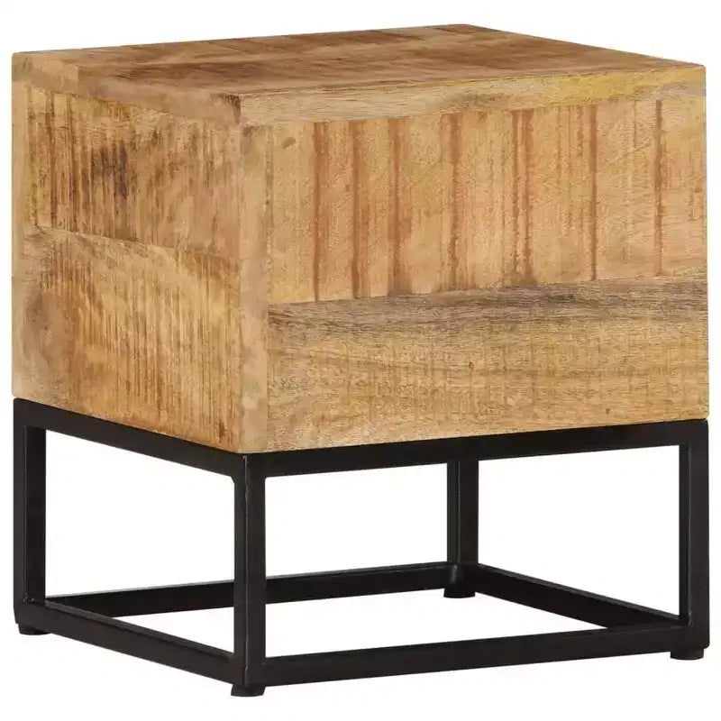 vidaXL Table d'appoint 30x30x33 cm Bois de manguier brut