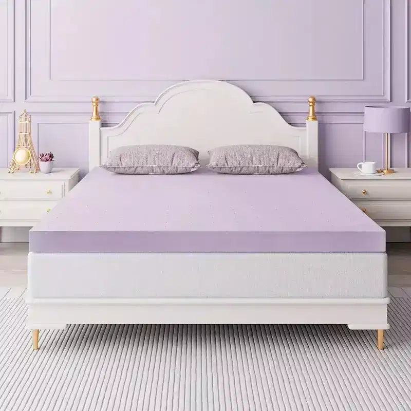 MAYEERTY Surmatelas 2 Pouces Queen – Mousse à mémoire de forme ferme premium, ventilé, infusé de gel rafraîchissant, haute densité pour plus de confort