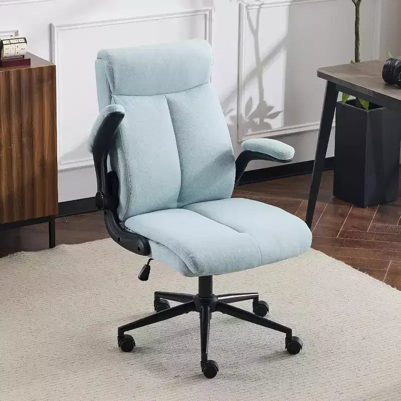 VINGLI Rolling Ergonomic Office Desk Chair with Padded Flip-up Arms, 360 Swivel High Back Executive Computer Chair with Wheels,