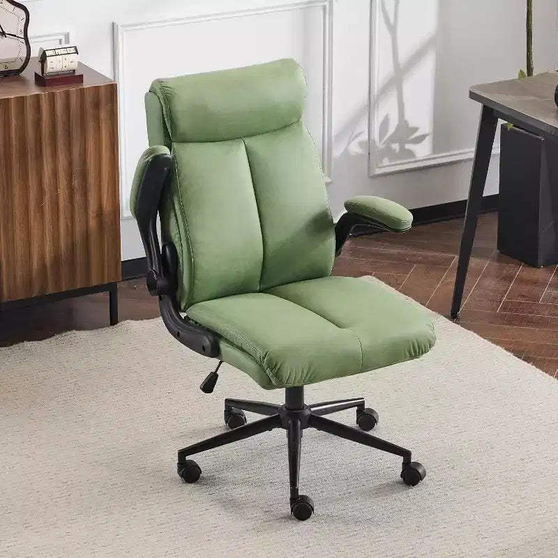 VINGLI Rolling Ergonomic Office Desk Chair with Padded Flip-up Arms, 360 Swivel High Back Executive Computer Chair with Wheels,